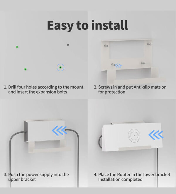 Starlink Gen 3 2-in-1 Space-Saving Router & Power Supply Wall Mount Kit - Image 4