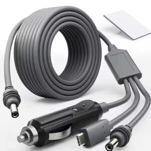 Starlink Mini 100W 3-in-1 Power Cord 3M/5M Car Charger + DC + Type C to DC