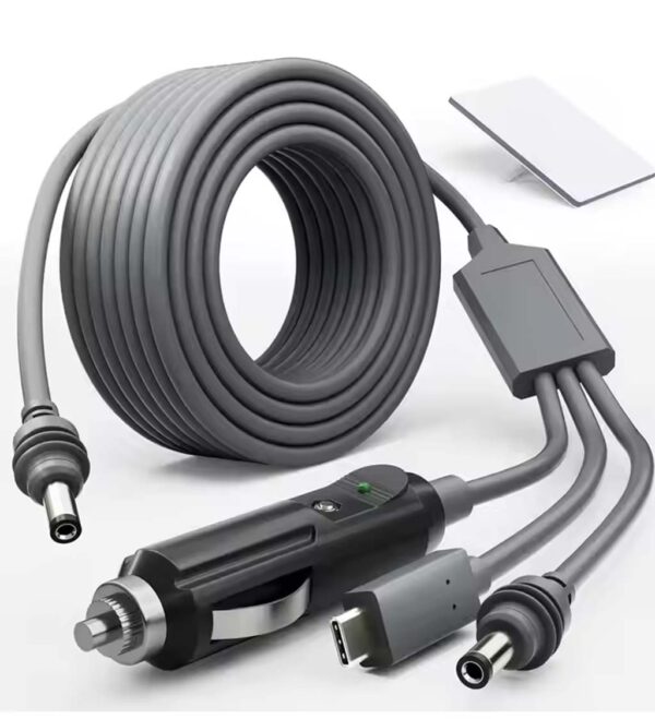Starlink Mini 100W 3-in-1 Power Cord 3M/5M Car Charger + DC + Type C to DC