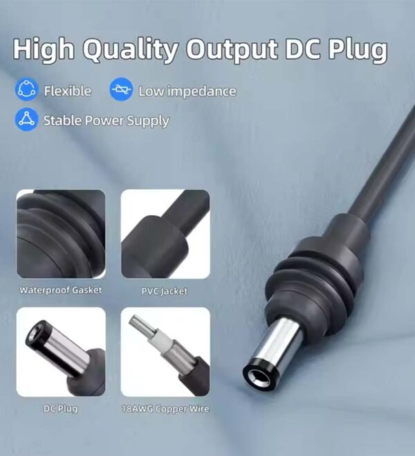 Starlink Mini 100W 3-in-1 Power Cord 3M/5M Car Charger + DC + Type C to DC - Image 5