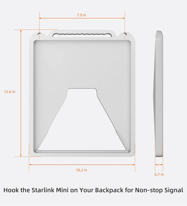 White & Black Starlink Mini Silicone Protective Cover with Spring Hooks - Image 2
