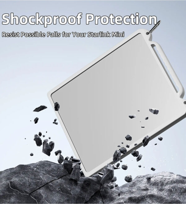White & Black Starlink Mini Silicone Protective Cover with Spring Hooks - Image 3